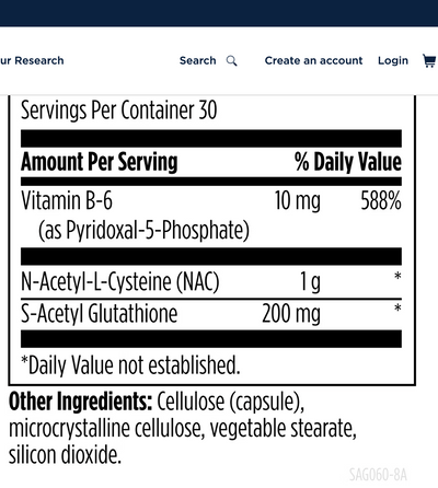 S-Acetyl Glutathione Synergy