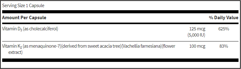 Vitamin D Plus K