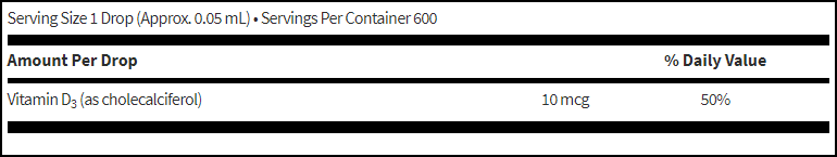 Micellized Vitamin D3 Liquid