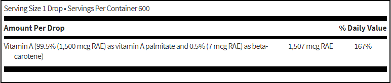 Micellized Vitamin A Liquid