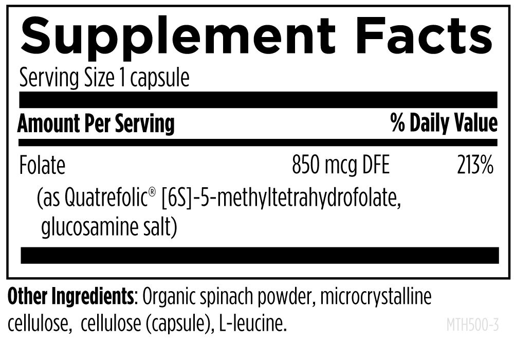 L-5-MTHF 850 mcg DFE (500 mcg)